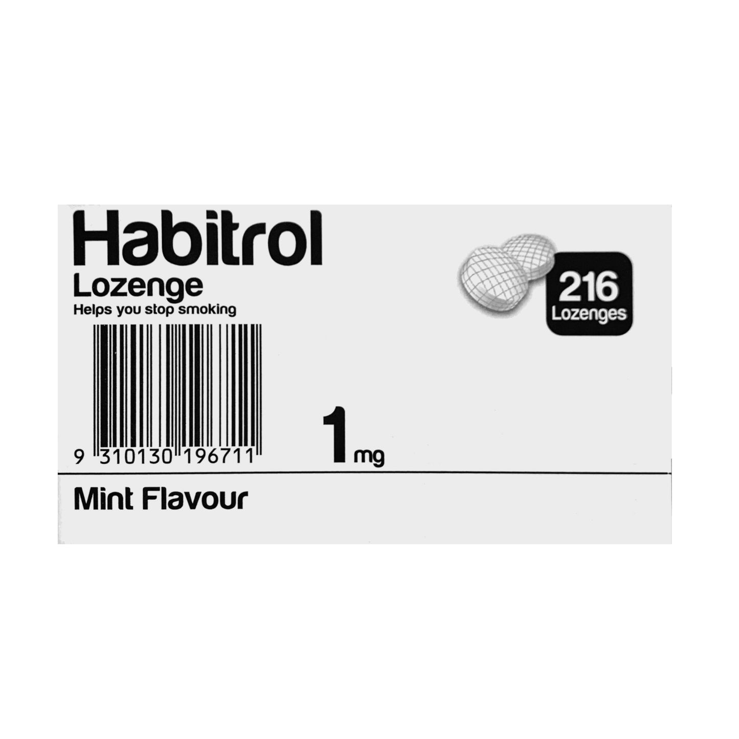 Habitrol Lozenge 1mg Mint 216 piece box