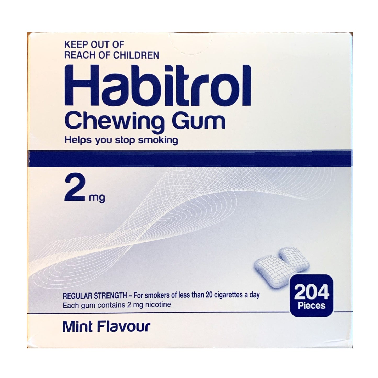 Habitrol Gum Coated 2mg Mint 204 piece box