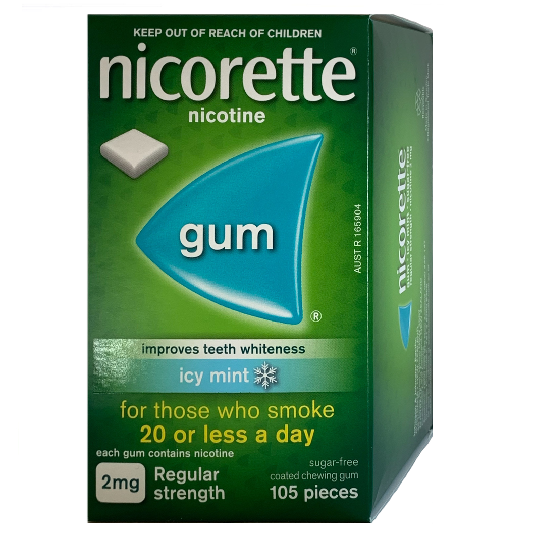 Nicorette 2mg Icy Mint Gum 105 piece box