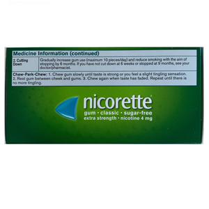 Nicorette 4mg Classic Gum 105 piece box