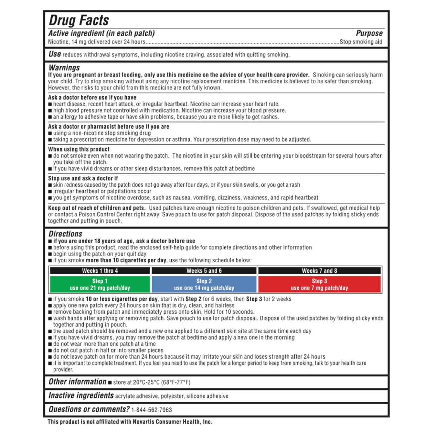 Rugby Patch Clear Step 2 (14mg) 14 patches per box