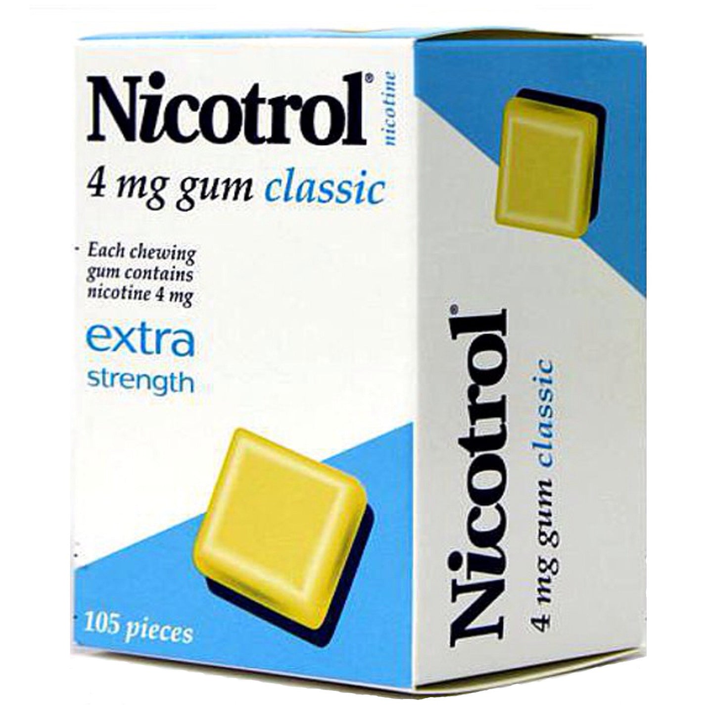 Nicotrol Gum Uncoated 4mg Classic 105 piece box