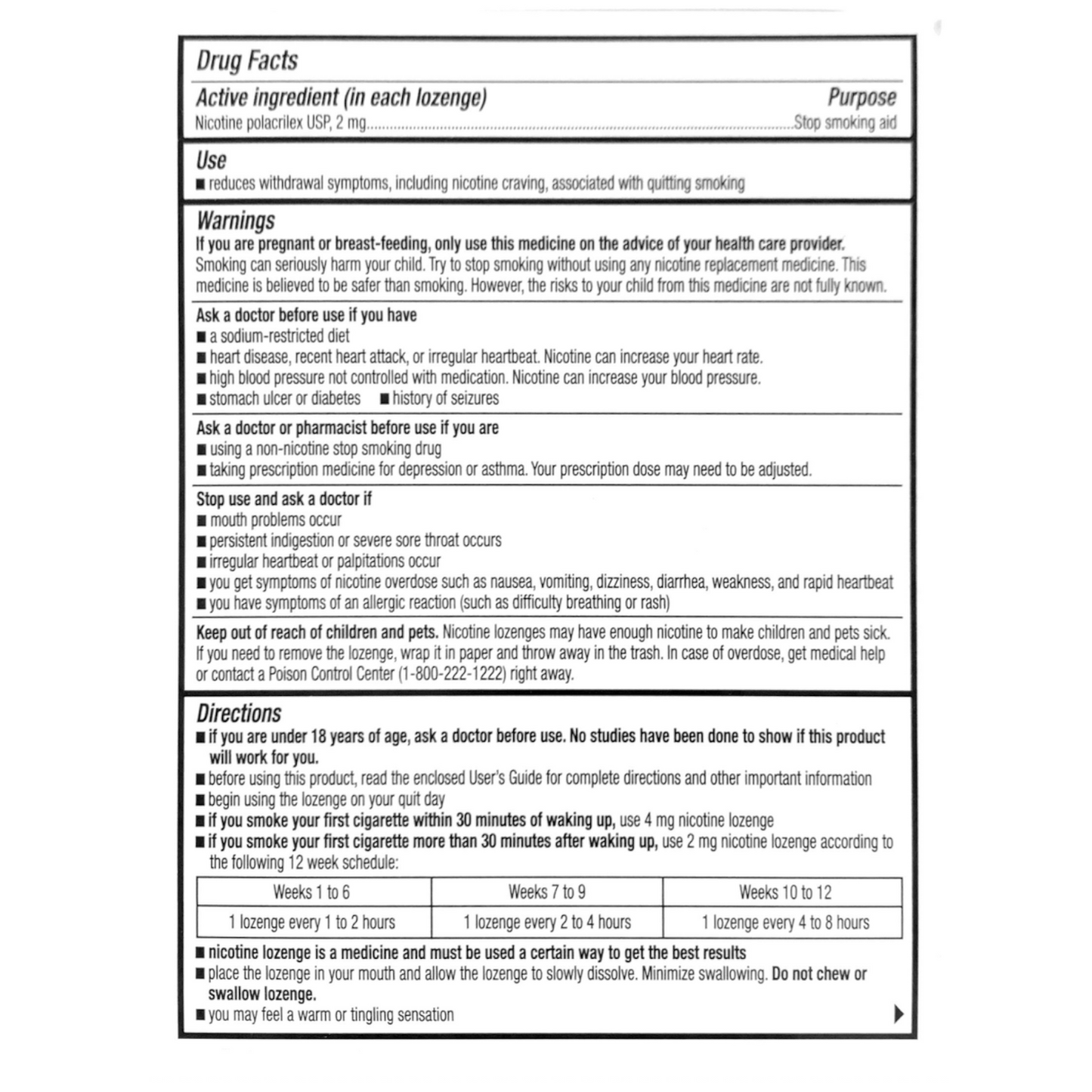 Rugby Lozenge 2mg Mint 72 piece box