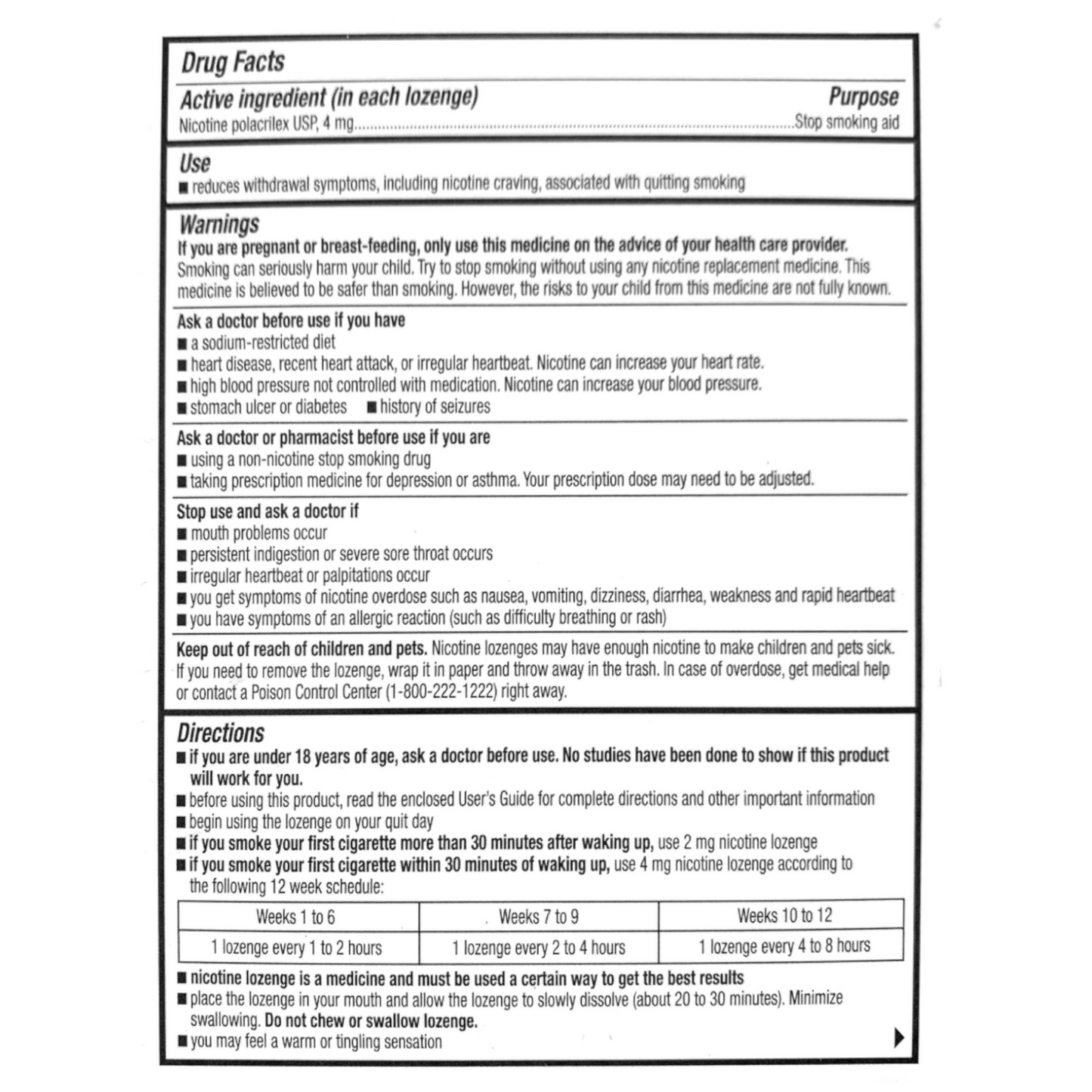Rugby Lozenges 4mg Mint 72 piece box