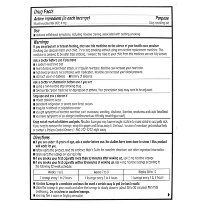 Rugby Lozenges 4mg Mint 72 piece box