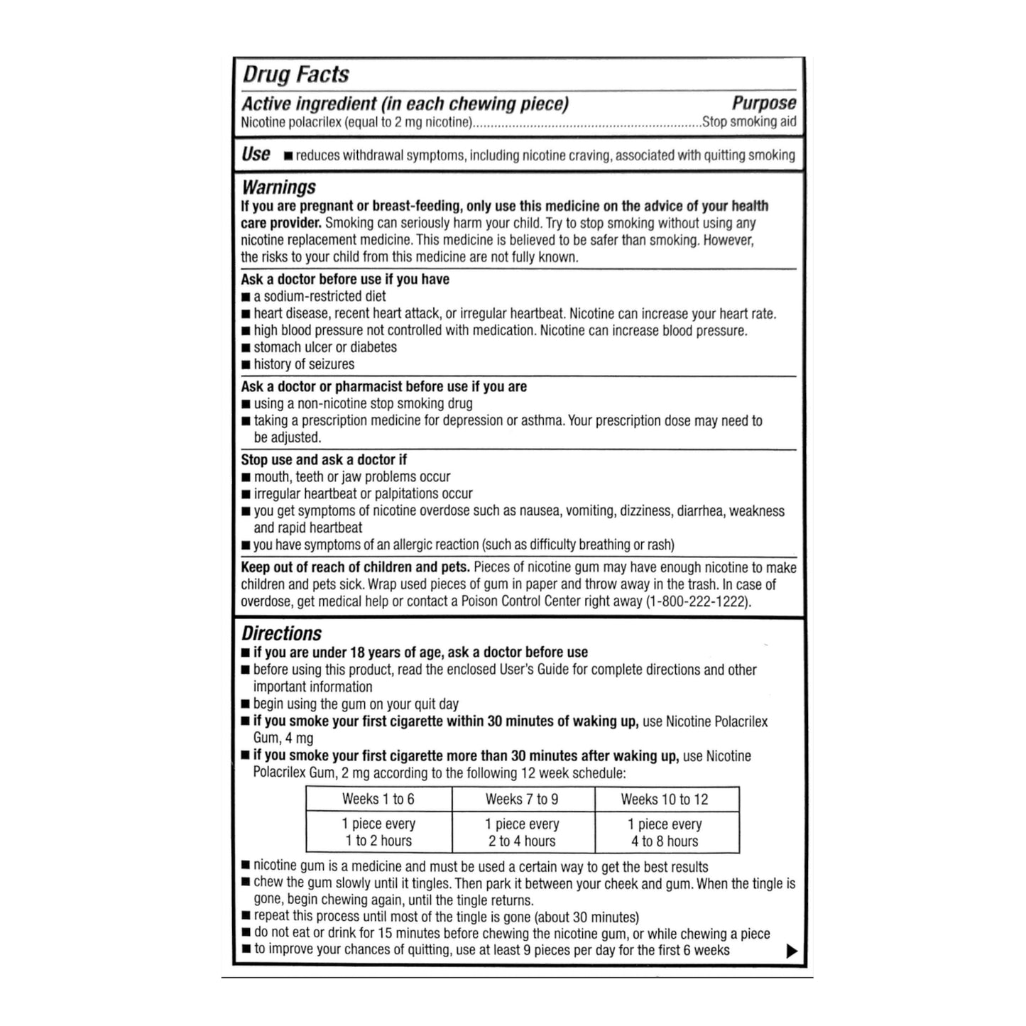 GoodSense Gum Uncoated 2mg Arctic Mint 110 piece box