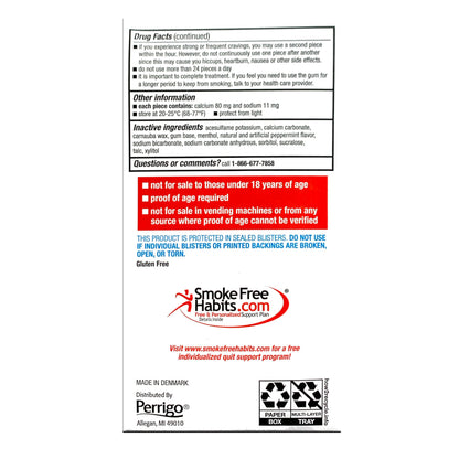 GoodSense Gum Uncoated 4mg Arctic Mint 110 pieces per box