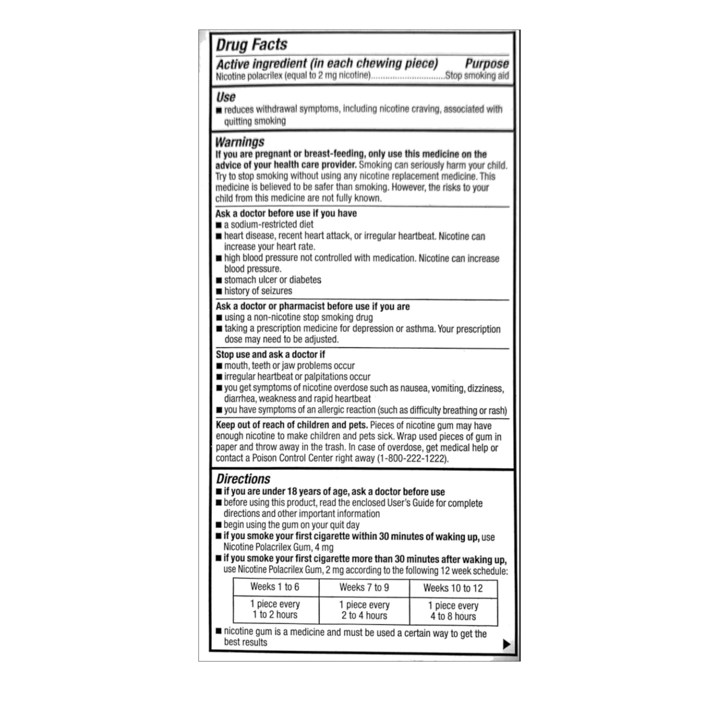 GoodSense Gum Uncoated 2mg Original 50 piece box