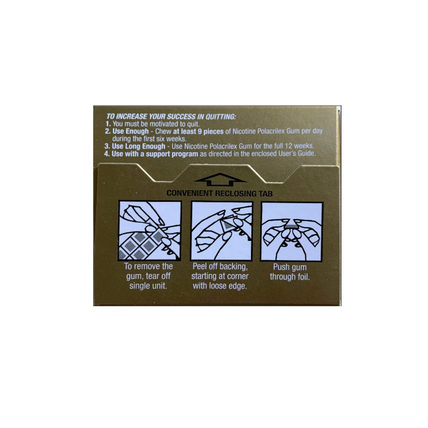 GoodSense Gum Uncoated 2mg Original 50 piece box