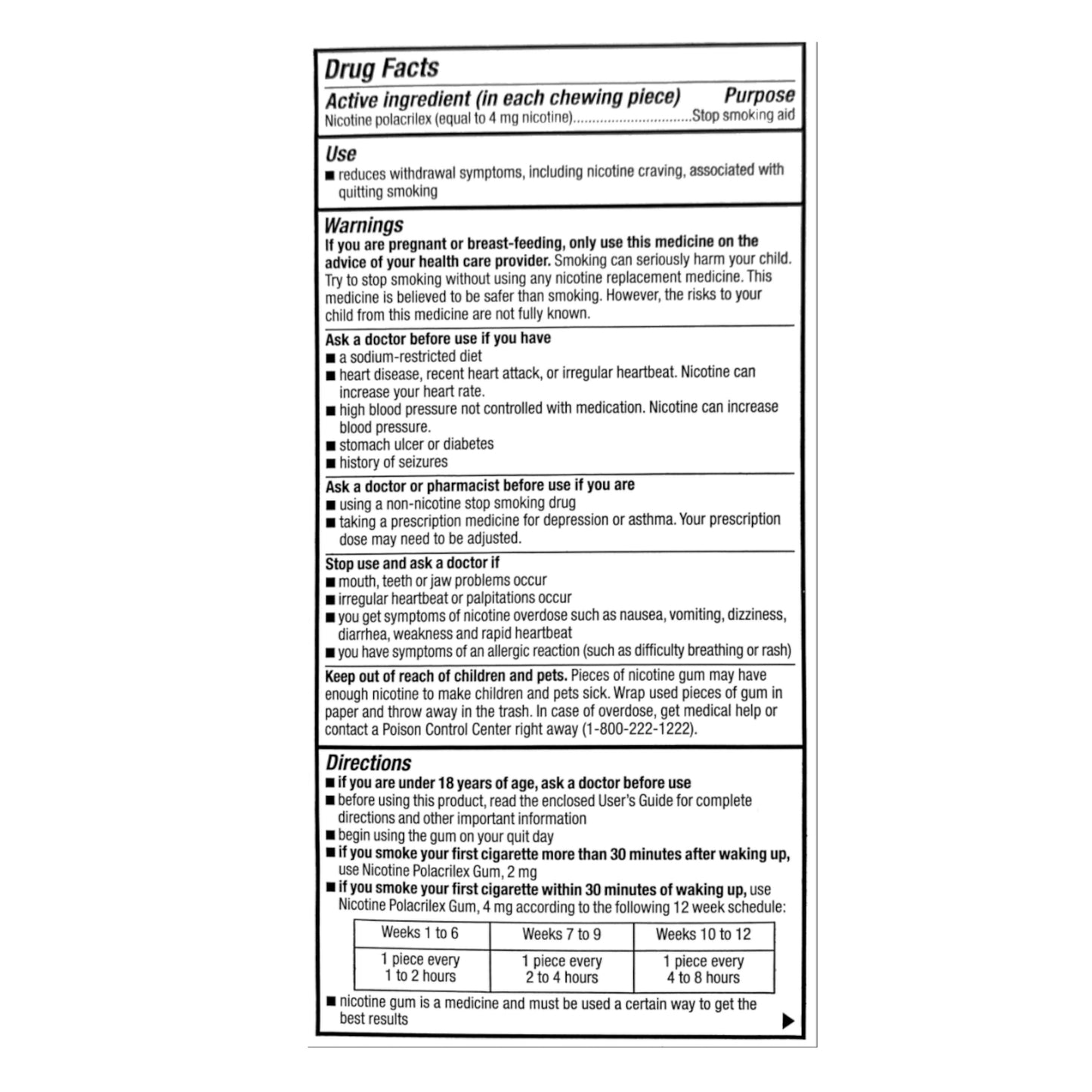 GoodSense Gum Uncoated 4mg Original 50 piece box