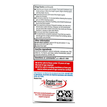 GoodSense Gum Uncoated 4mg Original 50 piece box