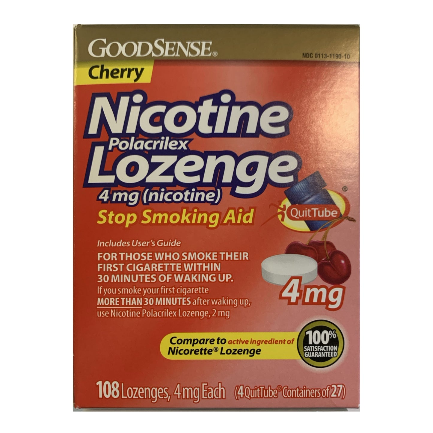 GoodSense Lozenges 4mg Cherry 108 piece box