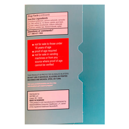 Quitine Gum Coated 4mg Mint 240 piece box