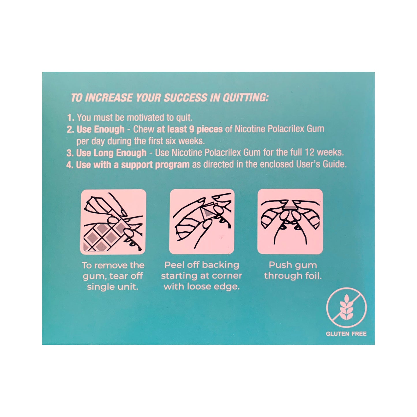 Quitine Gum Coated 4mg Mint 240 piece box