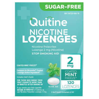 Quitine Mini Lozenge 2mg Coated Mint Freeze 120 piece box
