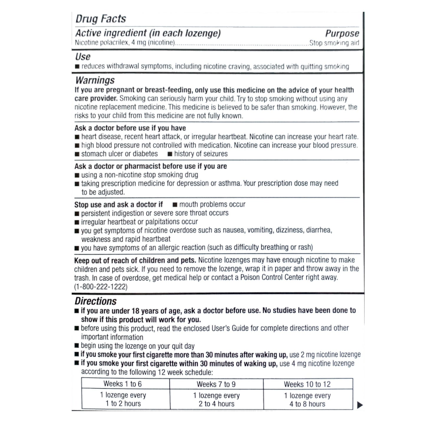 Quitine Mini Lozenge 4mg Coated Mint Freeze 120 piece box