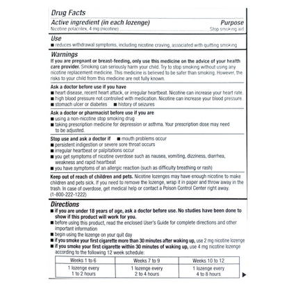 Quitine Mini Lozenge 4mg Coated Mint Freeze 120 piece box
