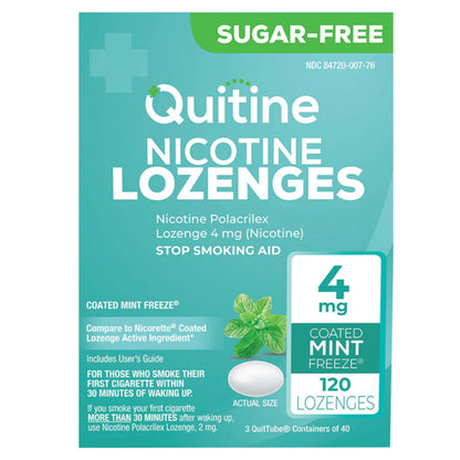 Quitine Mini Lozenge 4mg Coated Mint Freeze 120 piece box