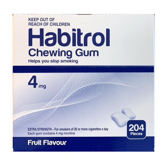Habitrol Gum Coated 4mg Fruit 204 piece box