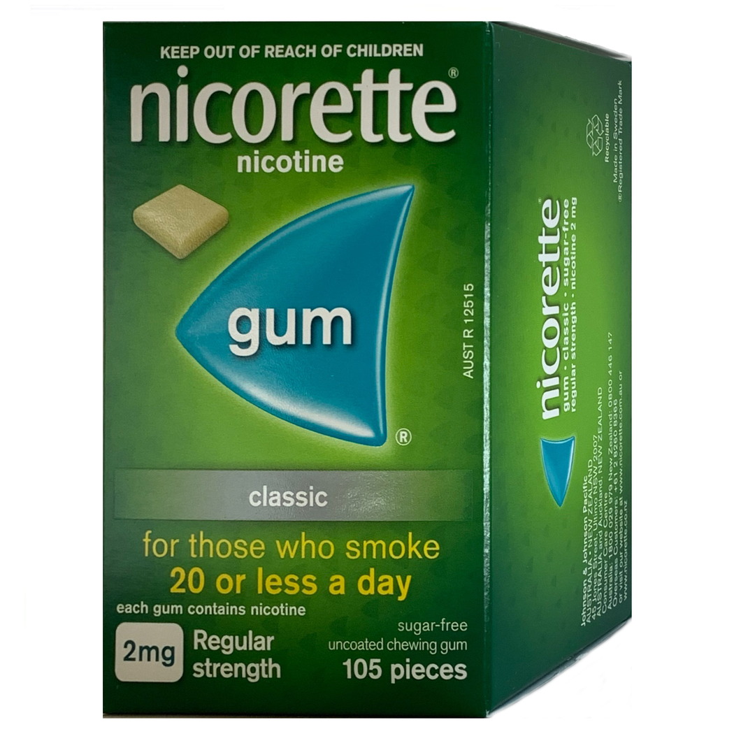 Nicorette 2mg Classic Gum 105 piece box