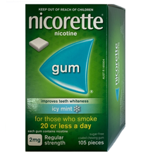 Load image into Gallery viewer, Nicorette 2mg Icy Mint Gum 105 piece box
