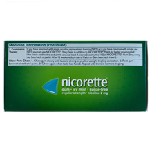 Load image into Gallery viewer, Nicorette 2mg Icy Mint Gum 105 piece box
