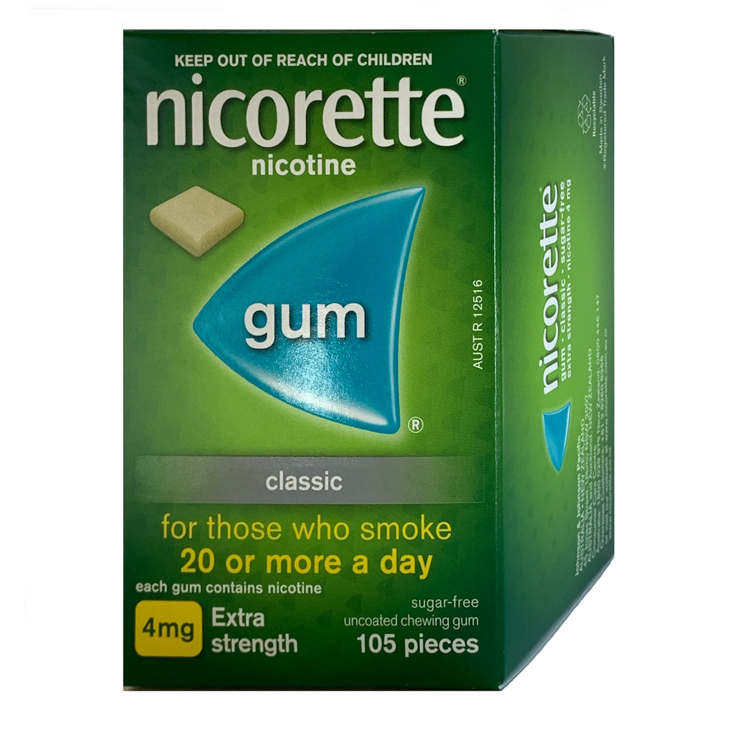 Nicorette 4mg Classic Gum 105 piece box