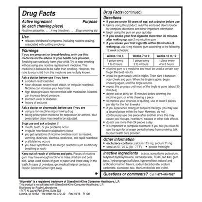 Rugby Gum Coated 4mg Cinnamon Gum 100 piece box