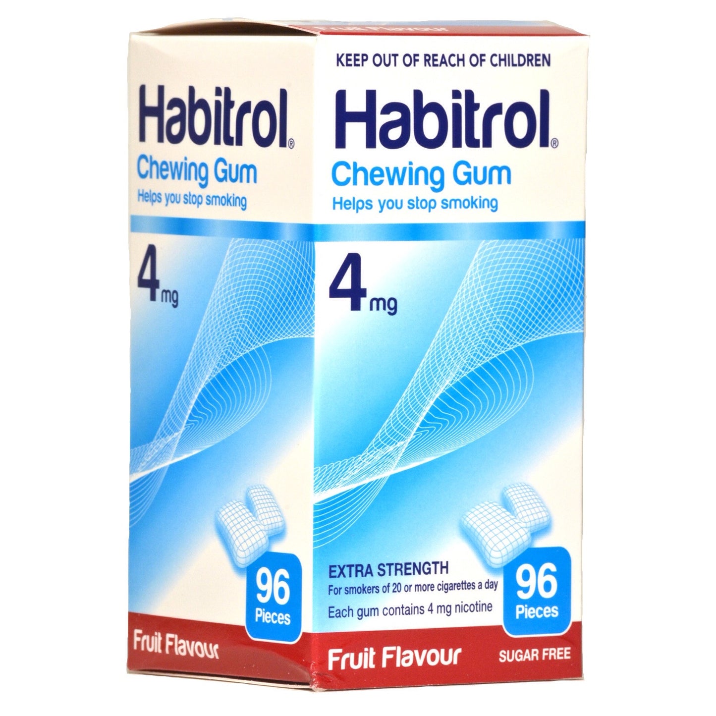 Habitrol Gum Coated 4mg Fruit 96 piece box